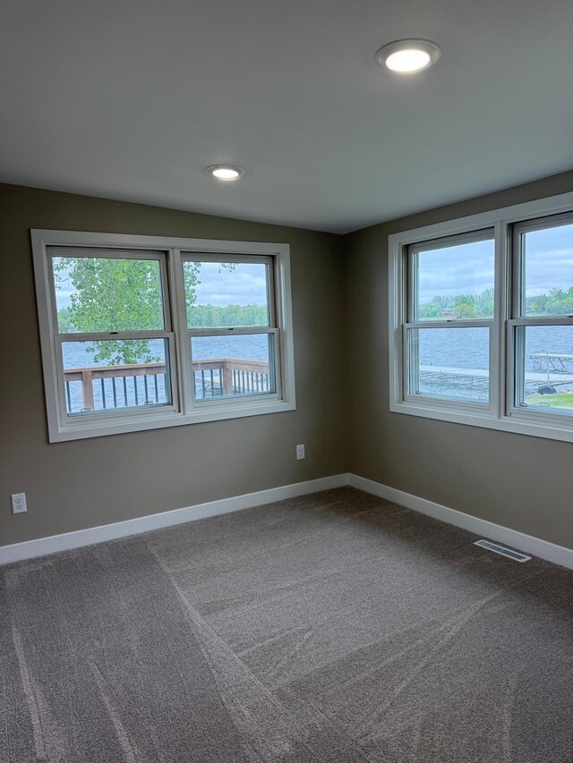 14646 Tradewinds Rd, Lake Eunice Twp, MN 56511 - spare room with carpet flooring, baseboards, and recessed lighting
