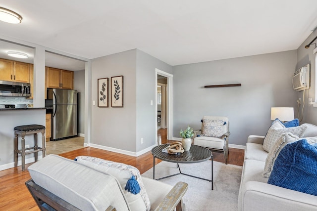 4515 Grand Ave S Unit 1, Minneapolis, MN 55419 - living room featuring light wood finished floors and baseboards