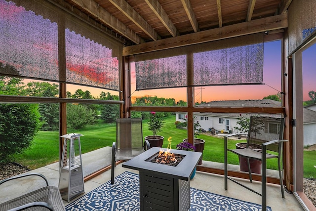 2245 198th St W, Faribault, MN 55021 - sunroom / solarium featuring an outdoor fire pit