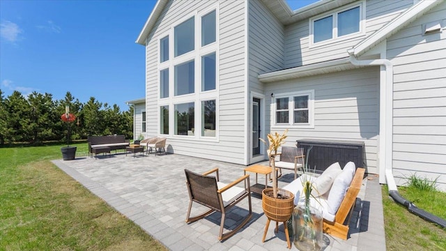 view of patio with outdoor lounge area