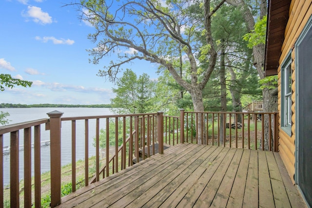 22718 Martin Lake Dr NE, Linwood Twp, MN 55092 - deck with a water view