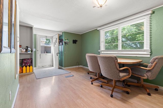 1391 Main St, Saint Joseph Twp, WI 54082 - office featuring wood finished floors and healthy amount of natural light