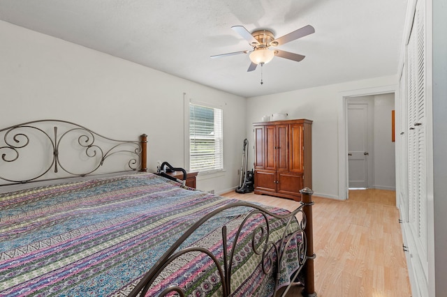 1391 Main St, Saint Joseph Twp, WI 54082 - bedroom featuring light wood-type flooring and a ceiling fan