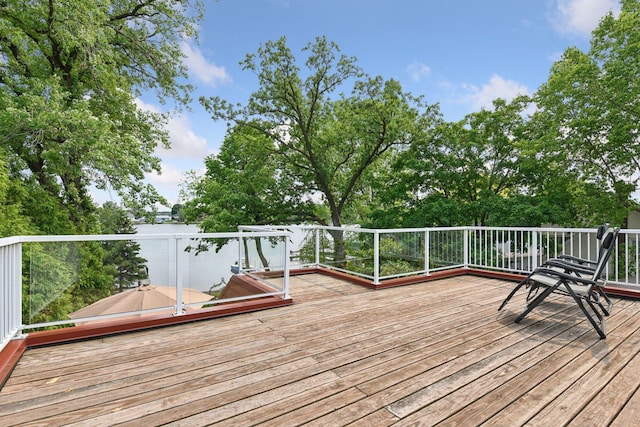 2452 Black Lake Rd, Spring Park, MN 55384 - view of wooden deck