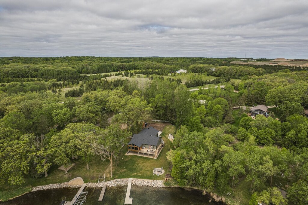 23593 Foxview Ln, Lake View Twp, MN 56501 - aerial overview of property's location featuring a forest and a nearby body of water