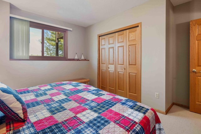 14464 Grouse Ln, Fifty Lakes, MN 56448 - bedroom with light colored carpet and a closet