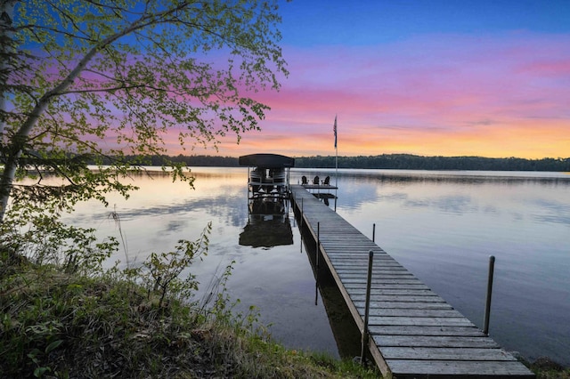 14464 Grouse Ln, Fifty Lakes, MN 56448 - dock area with a water view