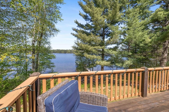 14464 Grouse Ln, Fifty Lakes, MN 56448 - deck with a water view