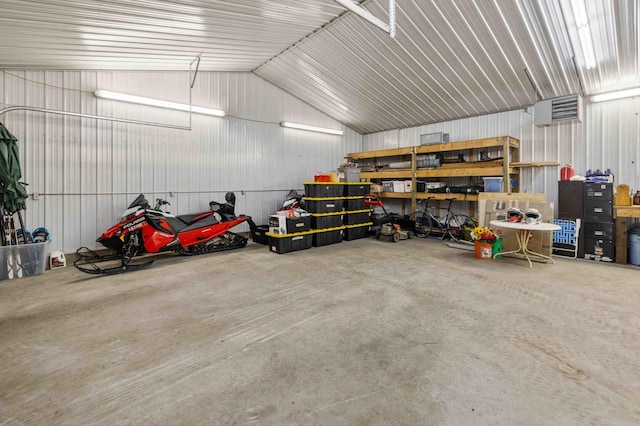 14464 Grouse Ln, Fifty Lakes, MN 56448 - garage featuring metal wall