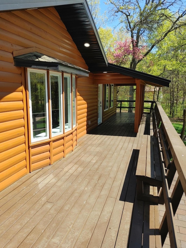 3245 Laketown Rd, Sturgeon Lake, MN 55783 - view of wooden terrace
