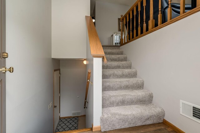 45 Restless Ct Unit 101, North Mankato, MN 56003 - stairs with wood finished floors and baseboards