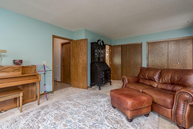 45 Restless Ct Unit 101, North Mankato, MN 56003 - living area featuring light carpet and a textured ceiling