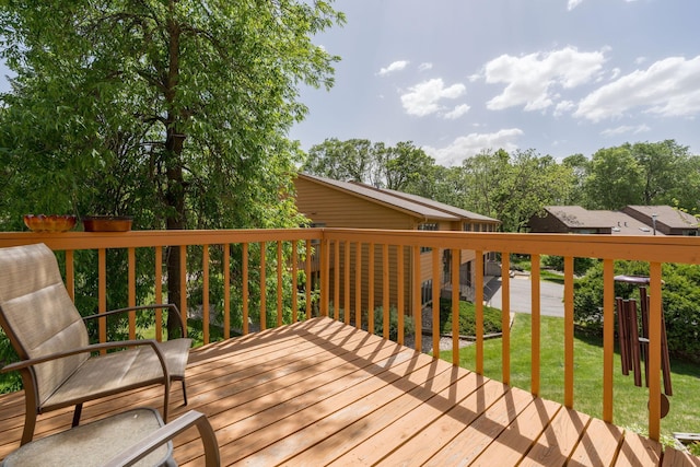 45 Restless Ct Unit 101, North Mankato, MN 56003 - wooden terrace with a lawn