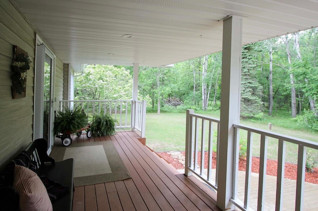 10551 Shore Dr, Merrifield, MN 56465 - deck with a yard