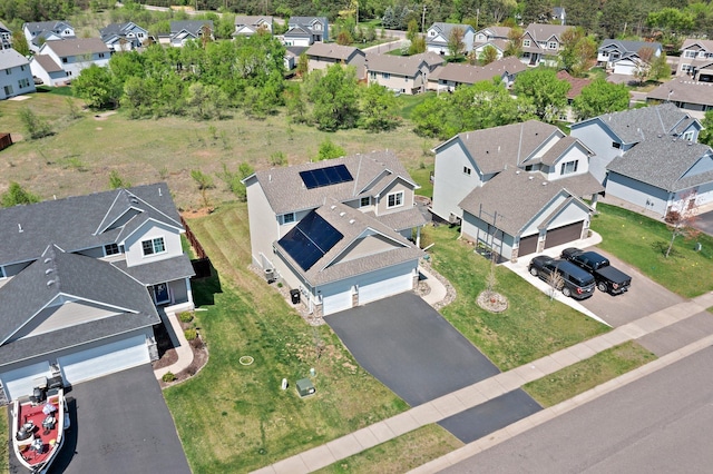 aerial perspective of suburban area
