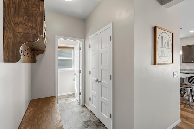 hallway with baseboards