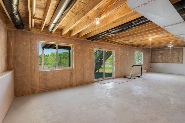 view of basement