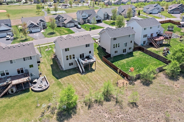 aerial perspective of suburban area