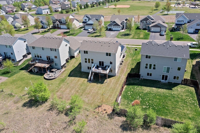 aerial perspective of suburban area