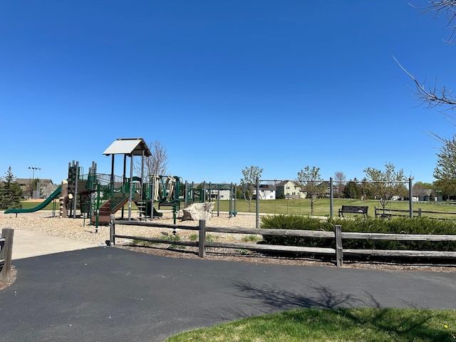 community playground featuring fence