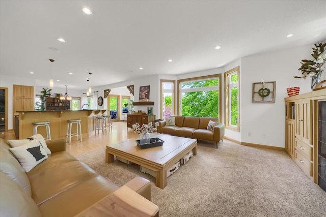 2907 Cougar Path NW, Prior Lake, MN 55372 - living area with recessed lighting and baseboards