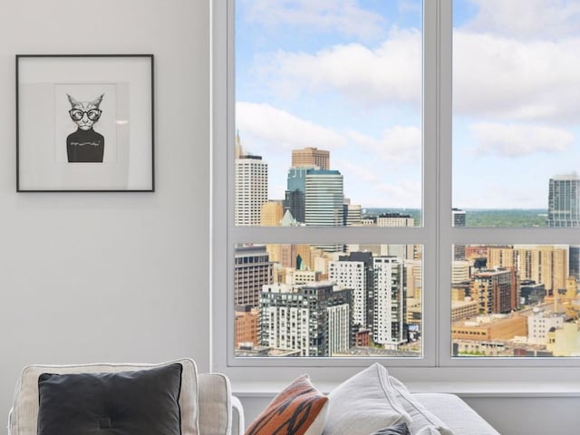 1111 River Pkwy Unit 33A, Minneapolis, MN 55415 - living area with a view of city