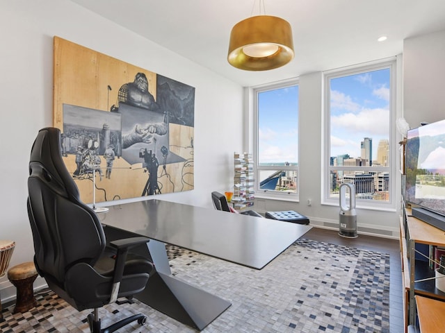 1111 River Pkwy Unit 33A, Minneapolis, MN 55415 - home office with plenty of natural light and recessed lighting