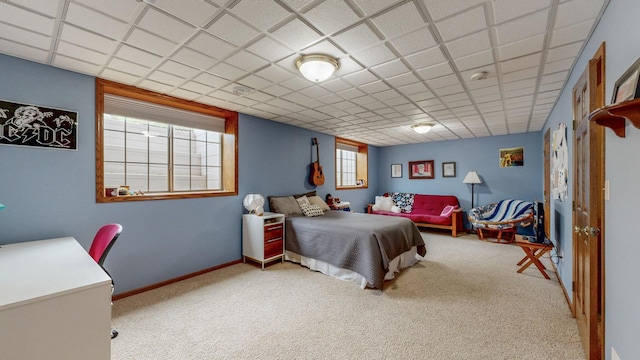 9484 Branch Rd SE, Chatfield, MN 55923 - carpeted bedroom with a drop ceiling and baseboards