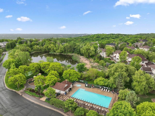 18764 Farmstead Cir, Eden Prairie, MN 55347 - aerial view of a nearby body of water and a pool