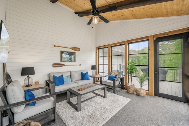 202 176th Ln NE, Ham Lake, MN 55304 - sunroom / solarium with outdoor lounge area and ceiling fan
