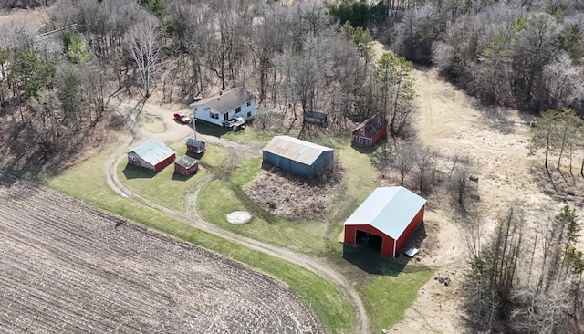 aerial view of sparsely populated area