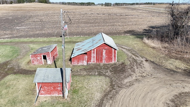 aerial view of sparsely populated area