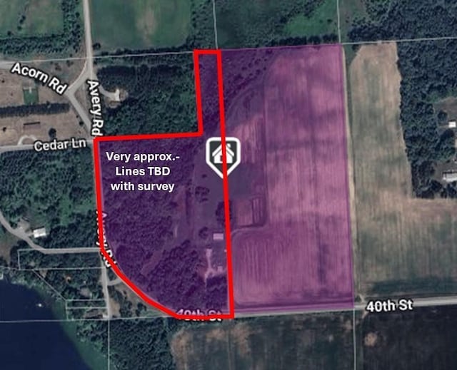 map / location with property boundaries highlighted