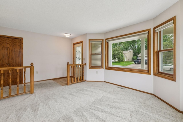 1039 Briar Creek Rd, Eagan, MN 55123 - empty room with healthy amount of natural light, carpet floors, baseboards, and a textured ceiling