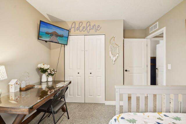 7516 Ochoa Ave NE, Otsego, MN 55330 - bedroom with light carpet, a closet, and baseboards
