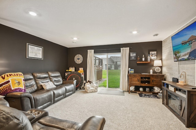 7516 Ochoa Ave NE, Otsego, MN 55330 - living room featuring carpet flooring and recessed lighting