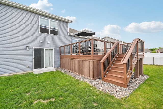 7516 Ochoa Ave NE, Otsego, MN 55330 - back of house featuring a deck and stairs