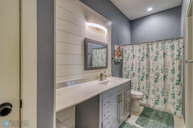 2814 26th Street Cir S, Moorhead, MN 56560 - bathroom featuring toilet, vanity, and a shower with curtain