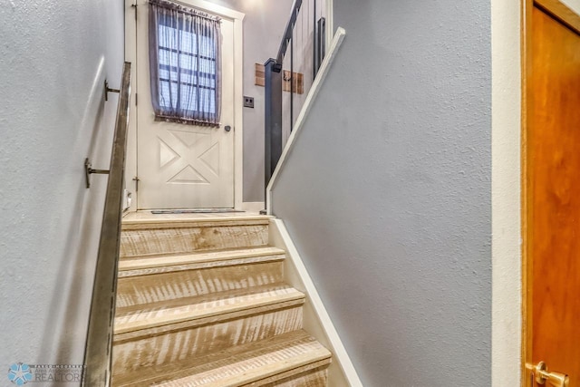 2814 26th Street Cir S, Moorhead, MN 56560 - staircase with a textured wall
