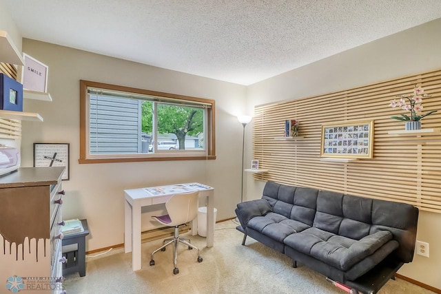 2814 26th Street Cir S, Moorhead, MN 56560 - carpeted office space featuring baseboards and a textured ceiling