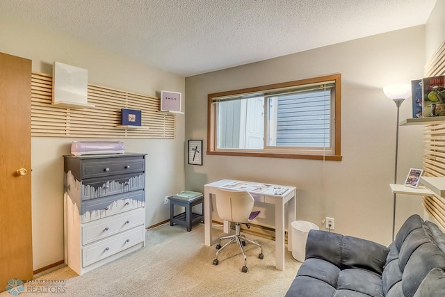 2814 26th Street Cir S, Moorhead, MN 56560 - office space with carpet, a textured ceiling, and baseboards