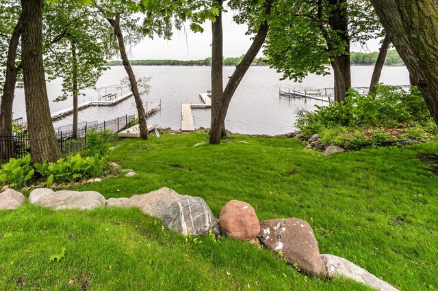 3010 Fairview Rd SW, Prior Lake, MN 55372 - view of yard with a water view and fence