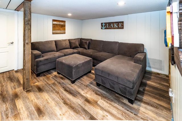 3010 Fairview Rd SW, Prior Lake, MN 55372 - living area featuring wood finished floors and recessed lighting