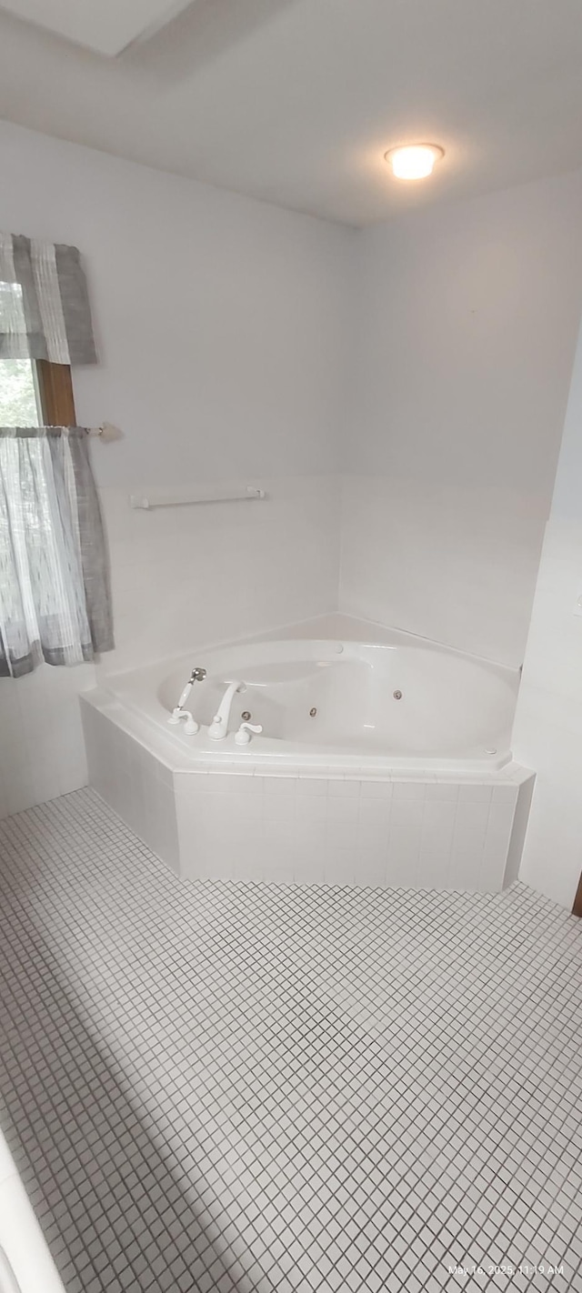 620 Maple St, Dassel, MN 55325 - full bath featuring a jetted tub and tile patterned flooring