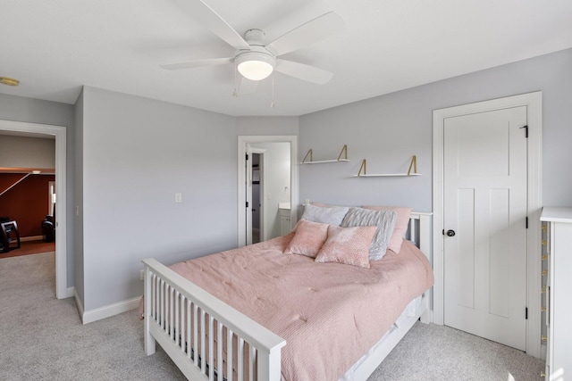 2971 Fairway Dr, Chaska, MN 55318 - carpeted bedroom with a ceiling fan and baseboards