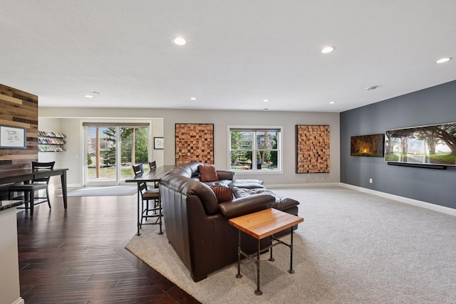 2971 Fairway Dr, Chaska, MN 55318 - living area featuring recessed lighting, baseboards, and wood finished floors