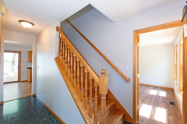 761 Country Lakes Dr, Lino Lakes, MN 55014 - stairs with baseboards and wood finished floors