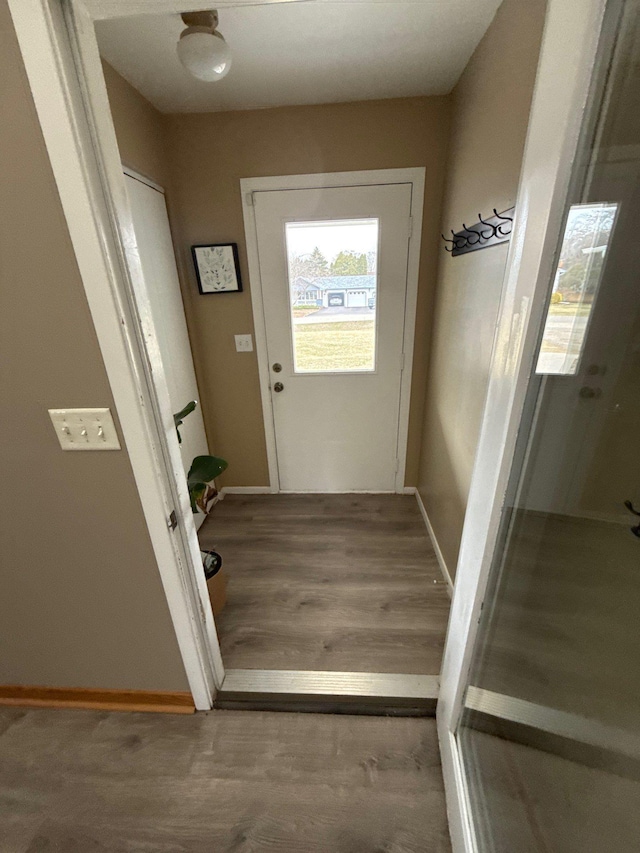 16161 6th St N, Lakeland, MN 55043 - entryway featuring baseboards and wood finished floors