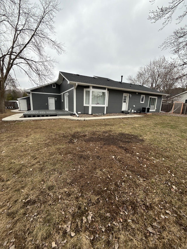 16161 6th St N, Lakeland, MN 55043 - ranch-style house featuring a deck and board and batten siding