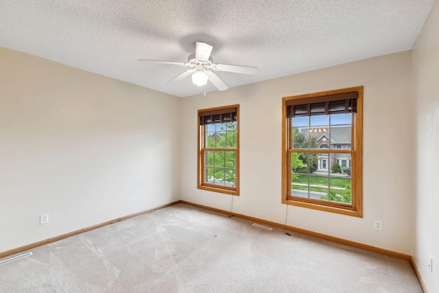 3613 Clare Downs Path, Rosemount, MN 55068 - spare room featuring baseboards, carpet floors, a ceiling fan, and a textured ceiling